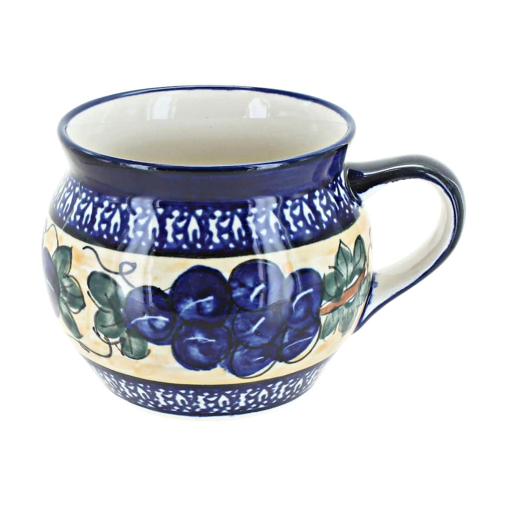 Blue Rose Polish Pottery 910 Zaklady Bell Shaped Mug