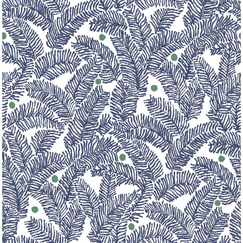 NuWallpaper Navy Fernanda Peel & Stick Wallpaper