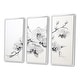 preview thumbnail 8 of 11, Designart "Black And White Orchid Tranquility II" Orchids Framed Art Set of 3 - Traditional Black Wall Art Set 3 Pieces