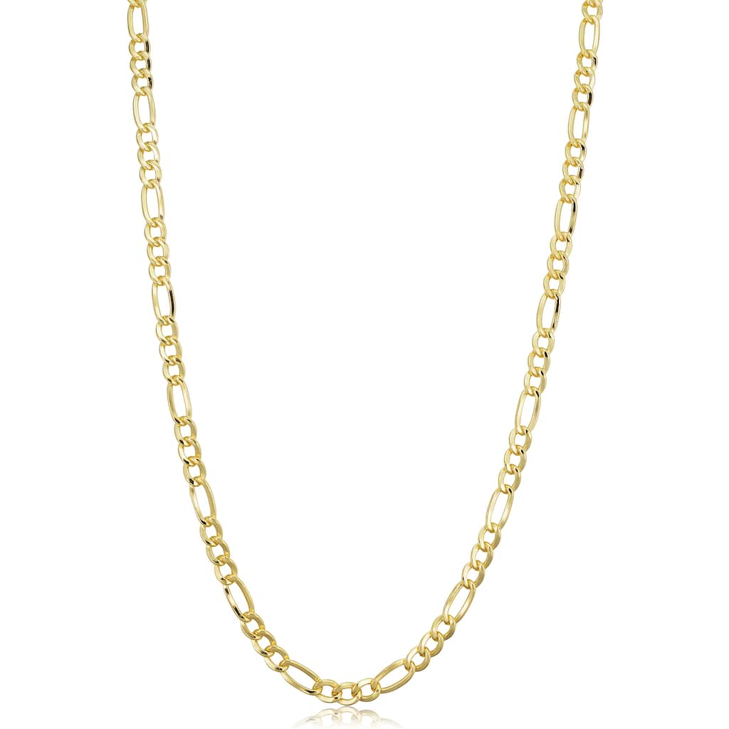 14k Yellow Gold-filled Solid Figaro Link Chain Necklace