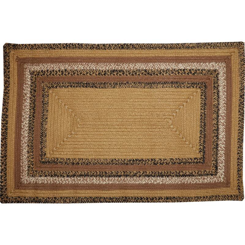 Kettle Grove Jute Rug Rect Stencil Stars w/ Pad 24x36 2' x 3