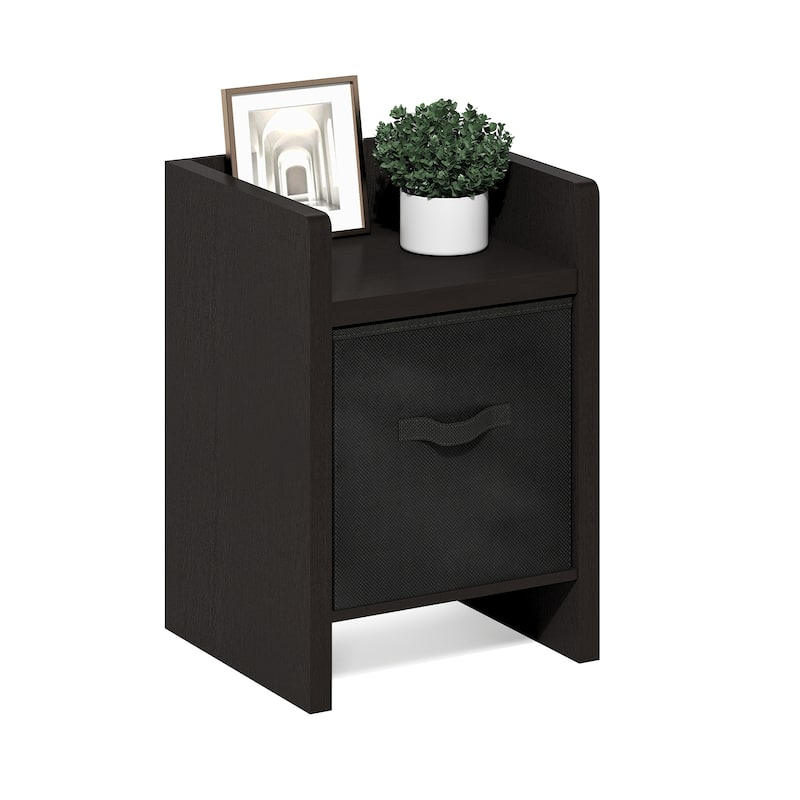 Furinno Viola End Table, Side Table with Storage Bins