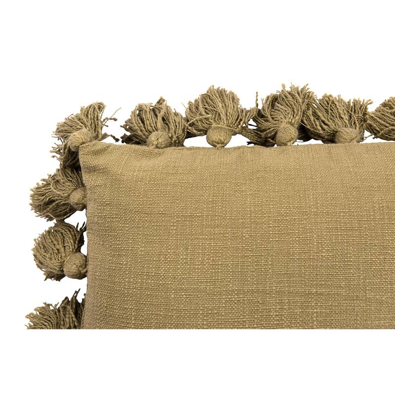 Cotton Pillow with Tassels