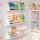 preview thumbnail 1 of 2, Wallniture Angel Decorative Rustic White Hanging Shelves, 30 inch Wood Wall Mounted Display Shelf for Home and Office, 3 pcs