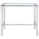 preview thumbnail 3 of 3, Tolbert Rectangular 47-inch Glass Top Pub Bar Table Chrome
