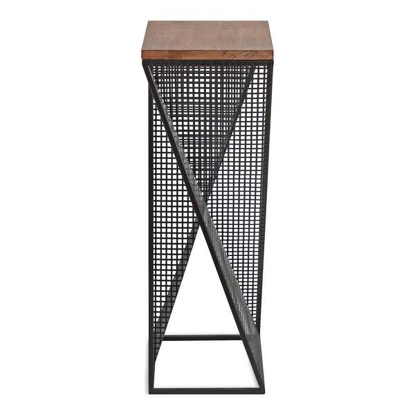 Kate And Laurel Elita Wood And Metal Accent Side Table 10x10x30 Overstock 12834017