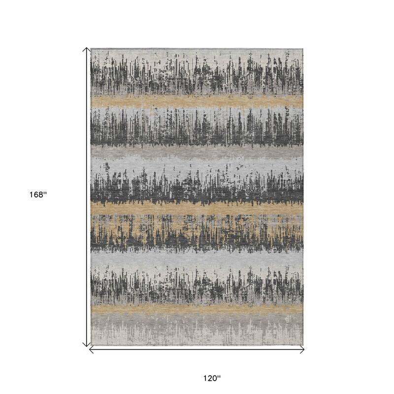 HomeRoots Striped Transitional Rectangle Outdoor Rug