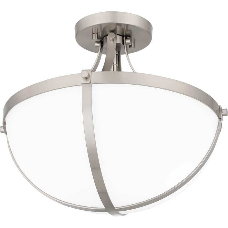 Antebellum 2-Light Brushed Nickel Semi-Flush Mount - Brushed Nickel