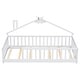 preview thumbnail 3 of 8, Imaginative Twin House Bed with Guardrails Cozy Floor Bed for Childrens Rooms