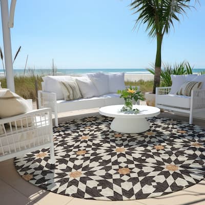 Machine Washable Indoor/ Outdoor Chantille Boho Morrocan Rug