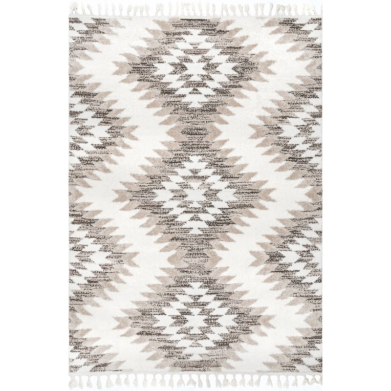 Nuloom Adelade Aztec High Low Shaggy Tassel Area Rug