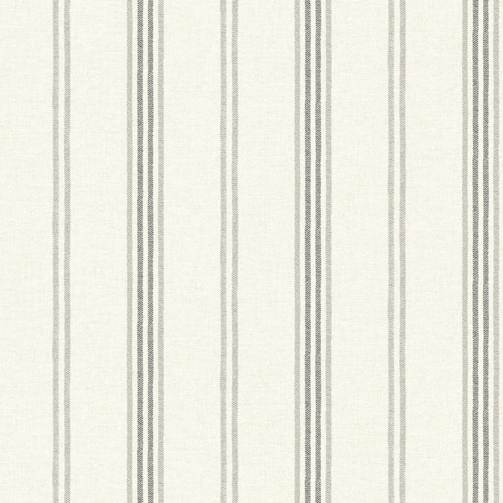 Chesapeake Lovage Charcoal Linen Stripe Wallpaper