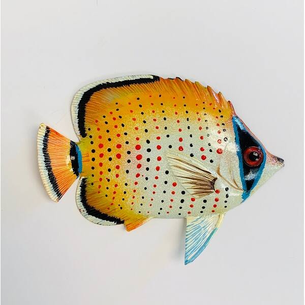 Shop Yellow And White Tropical Fish Wall Decor 12tfw11 Two