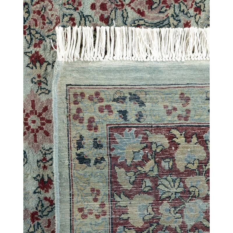 Overton Hand Knotted Wool Vintage Inspired Modern Contemporary Overdyed Gray Area Rug - 6' 1" x 11' 8"