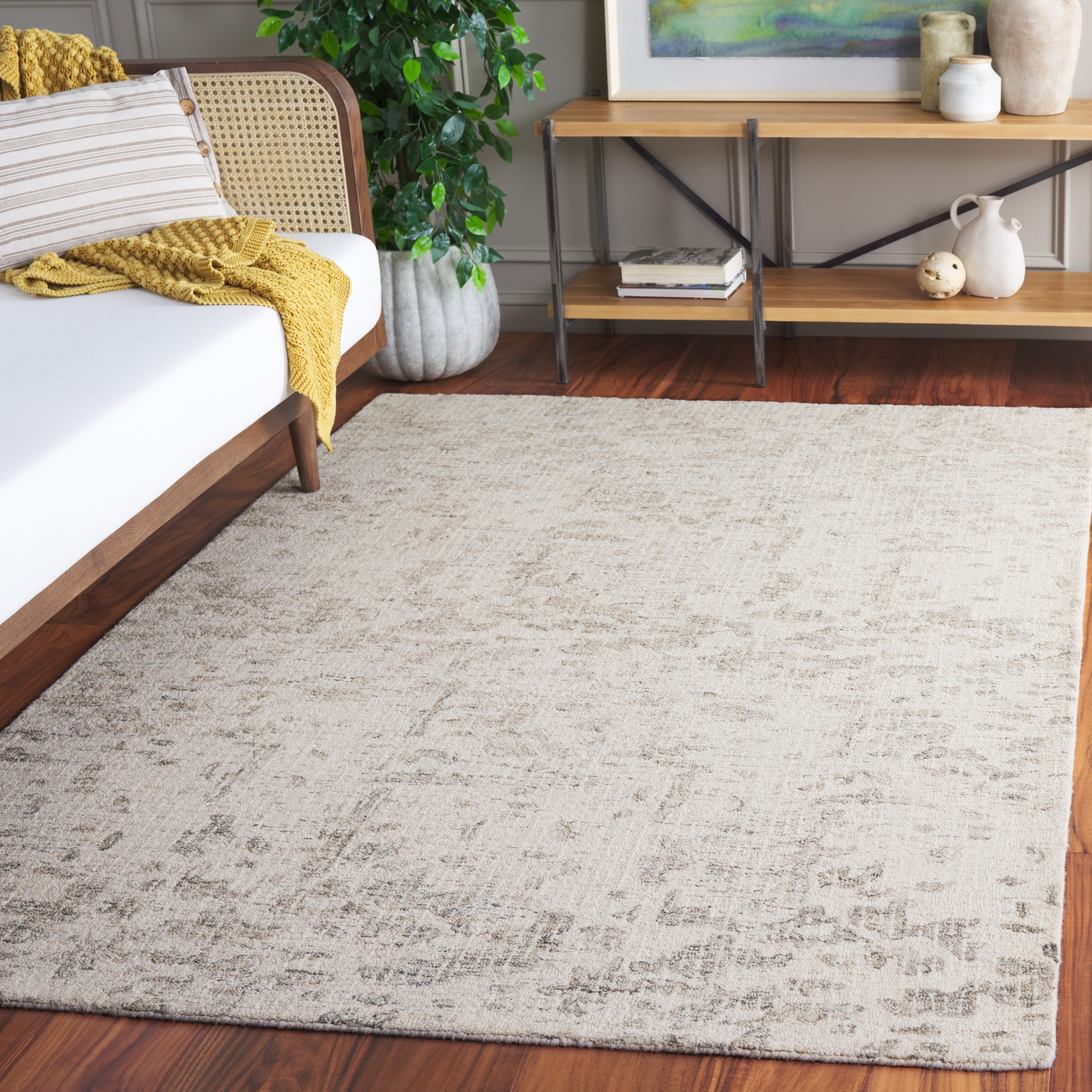 SAFAVIEH Handmade Ebony Diede Modern & Contemporary Wool Rug