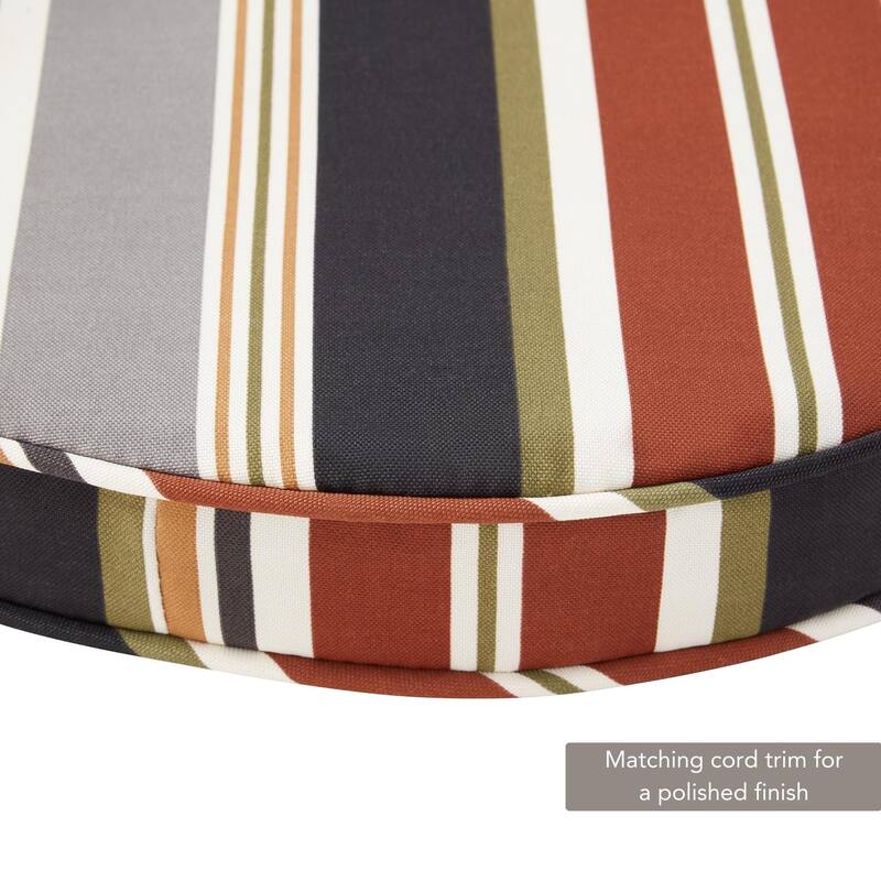 Greendale Home Fashions 18" Round Outdoor Chair Pad (Set of 2)