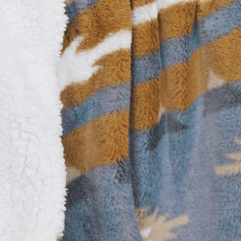 Fauxfur Southwest Throw with Sherpa Backing