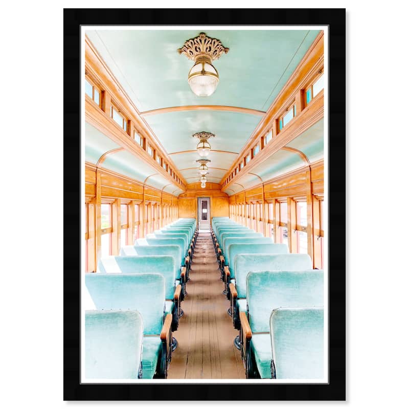 Wynwood Studio Prints Transportation Train Ride II Blue and Traditional Wall Art Canvas Print