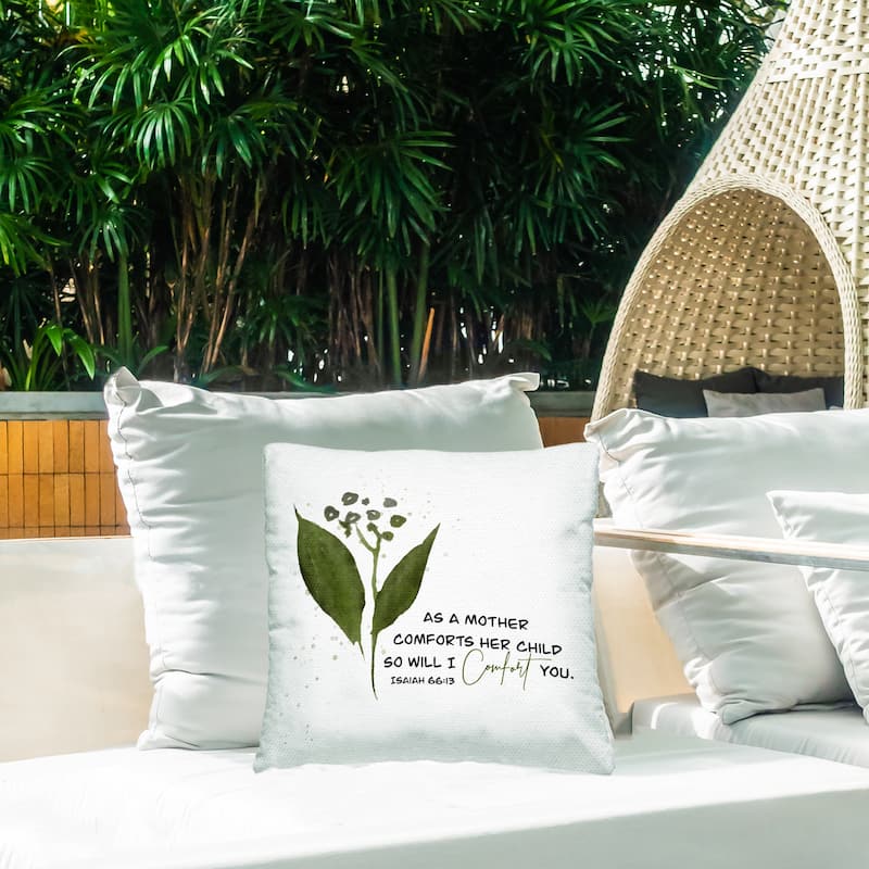 Stupell Proverb & Abstract Flower Printed Outdoor Throw Pillow Design by Amber Clarkson