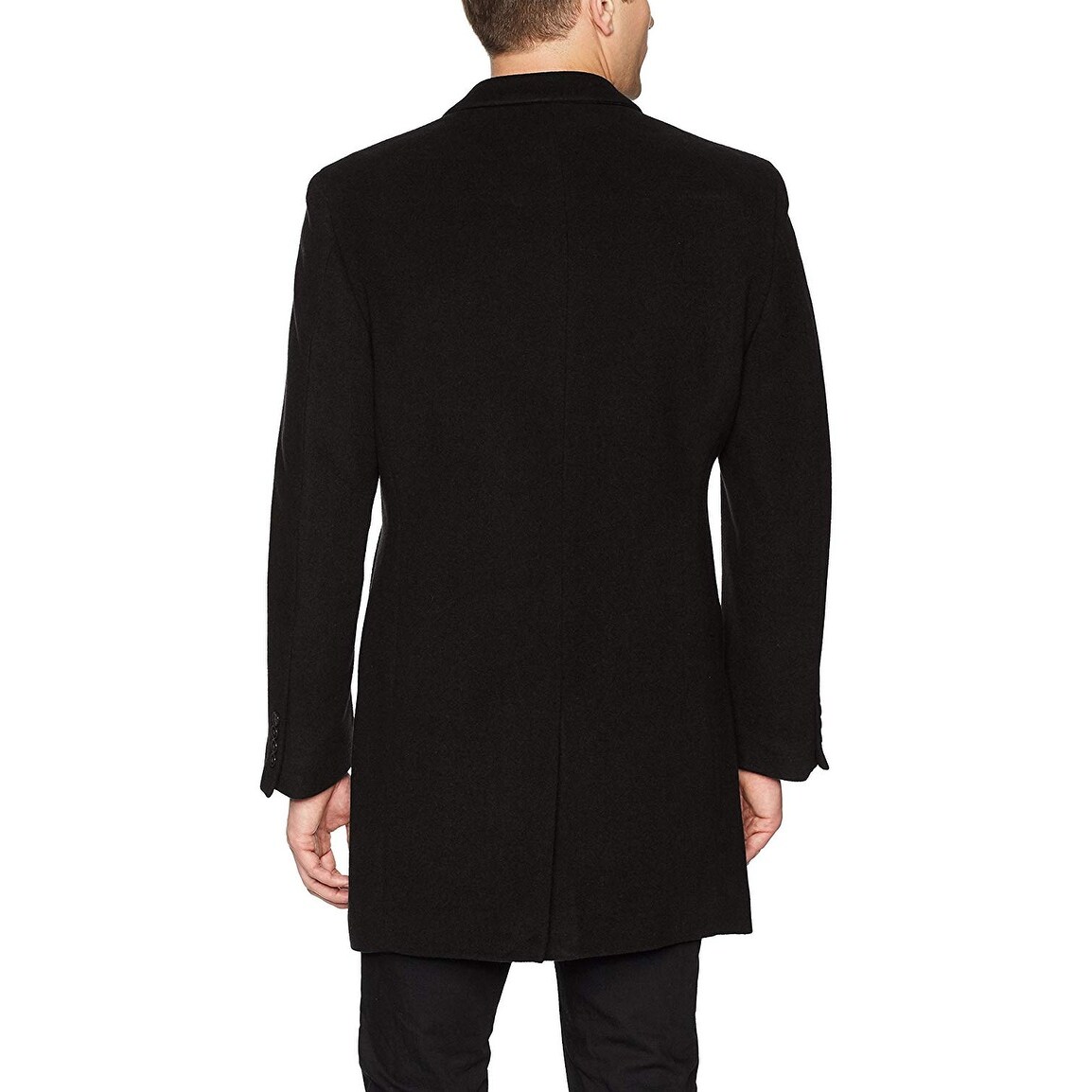 calvin klein men's slim fit wool blend overcoat jacket