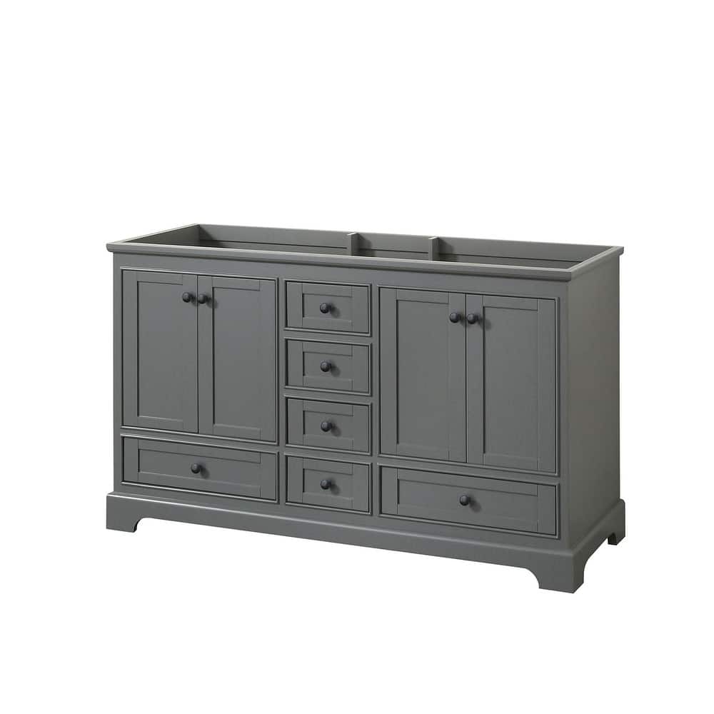 Wyndham Collection Deborah 59-1/4" Free Standing Double Wood Vanity