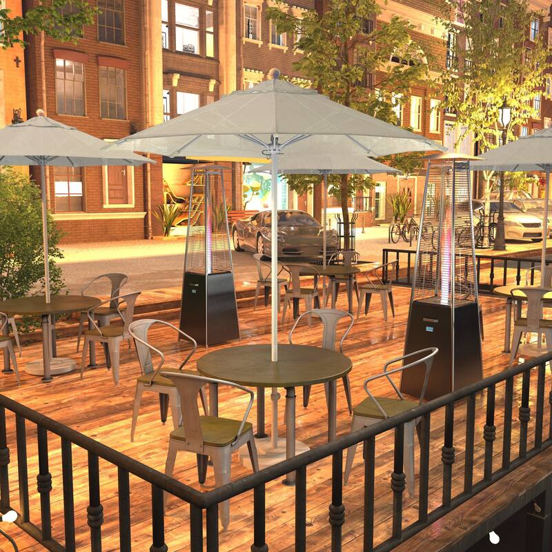 California Umbrella 7.5' Venture Series Patio Umbrella, White Aluminum Pole Fiberglass Ribs Push Lift, Pacifica Pacific Blue - Beige