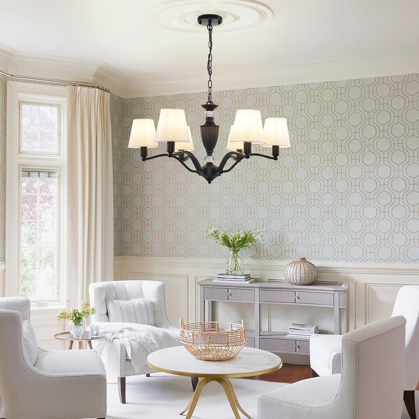 6 - Light Dimmable Classic / Traditional Chandelier - On