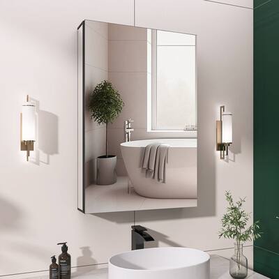 20'' W 30'' H Recessed or Surface Mount Frameless Medicine Cabinet with Mirrors