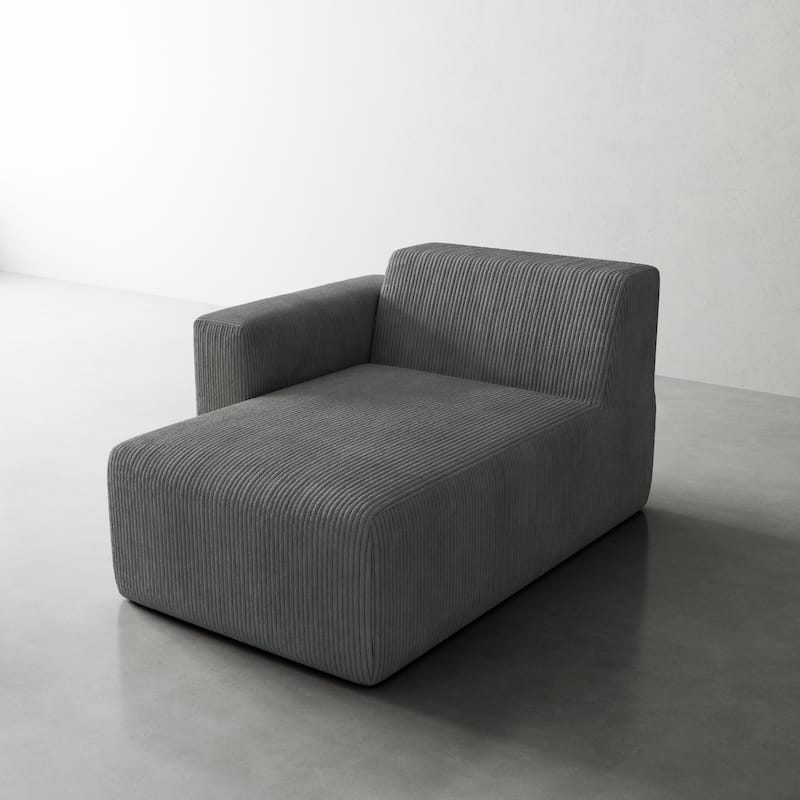 Indoor Modern Corduroy Chaise Lounge Couch