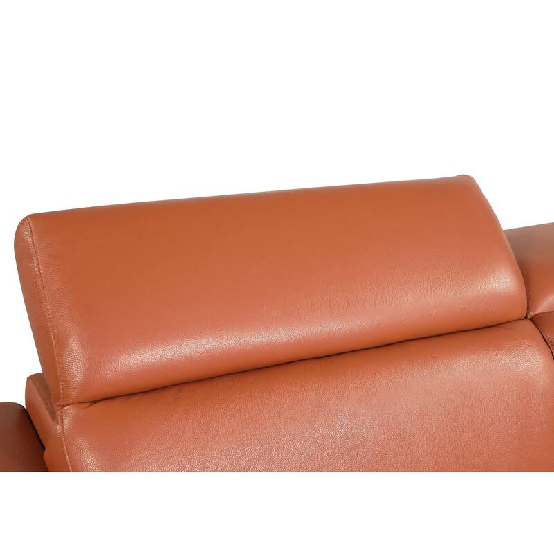 Top Grain Italian Leather Loveseat