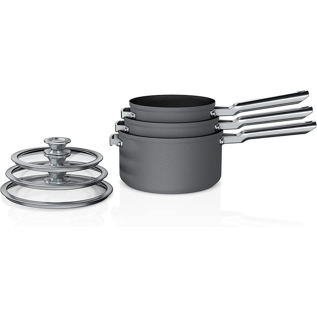 Ninja C56000 Foodi NeverStick Premium 6-Piece Saucepan Set - Bed