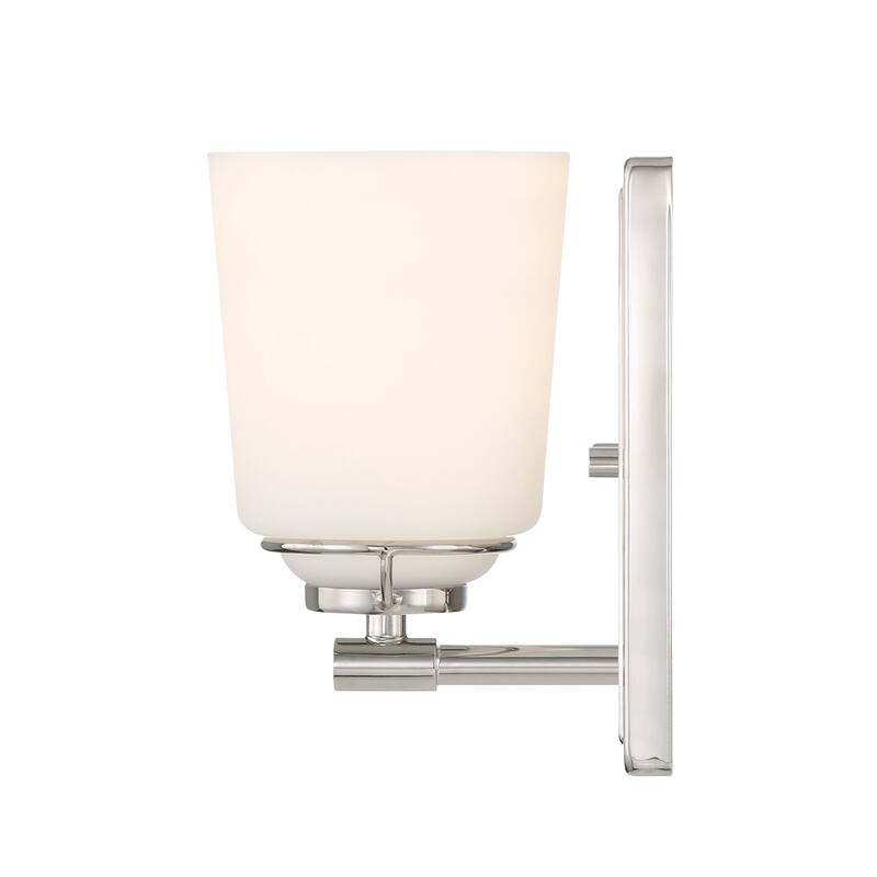 Stella 8 in. 1-Light Polished Nickel Modern Wall Sconce Light