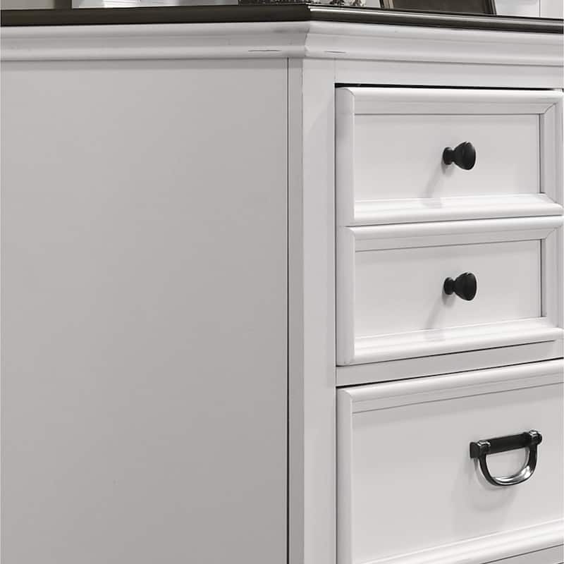 Roundhill Furniture Clelane Wood 5-Drawer Chest