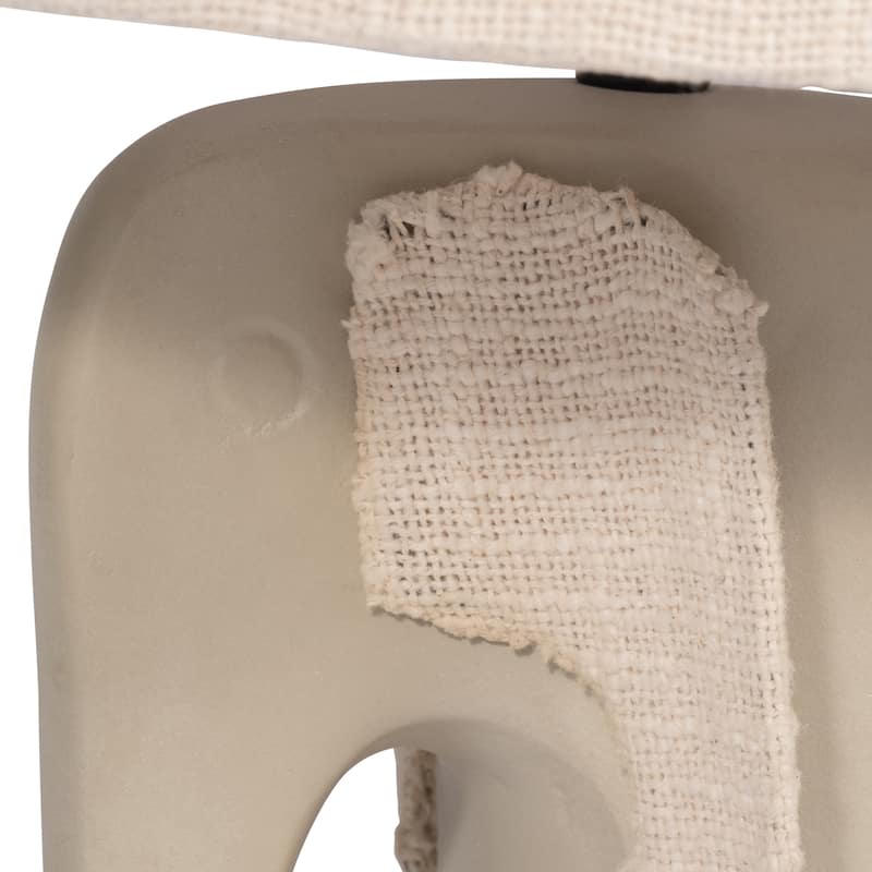 Sagebrook Home Natural Textured Neutral 18" Omix Elephant Lamp, Beige - 14" x 14" x 18"