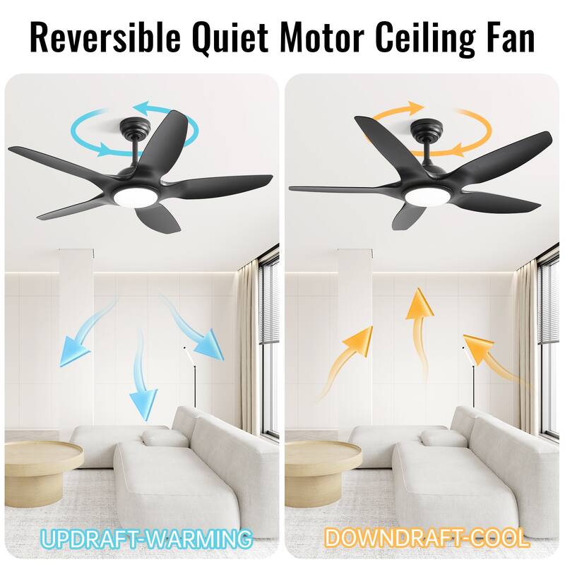 48in/52in/66in/72in/84in Industrial Matte Black Large Windmill Ceiling Fan with Light and Remote
