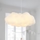 preview thumbnail 5 of 11, JONATHAN Y Homer 23" 2-Light Modern Contemporary Silk LED Cloud Pendant, White