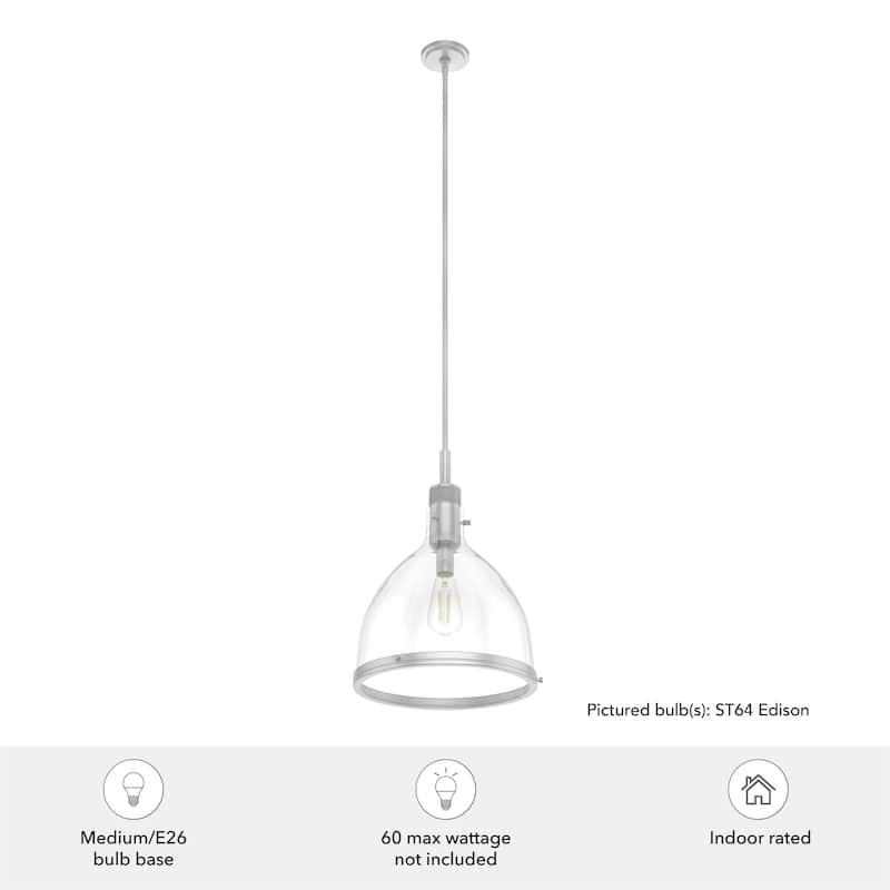 Hunter 16" Van Nuys 1 Light Pendant - Entry, Dining Room, Kitchen - Modern Industrial, Contemporary