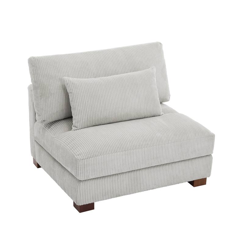 Modern Upholstered Armless Chair Accent Chair