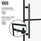 preview thumbnail 14 of 36, VIGO Elan Adjustable Sliding Shower Door in Matte Black