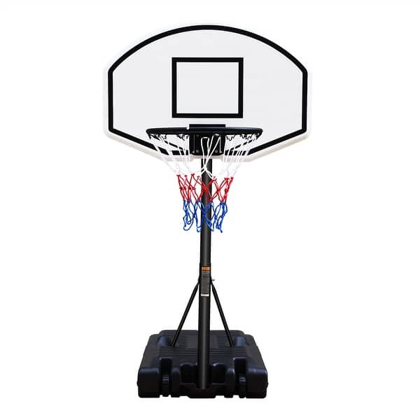 slide 2 of 20, 3.1-4.7ft Outdoor Portable Poolside Swimming Pool Basketball Hoop System Black