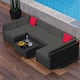 Option Black Wicker / Charcoal Grey Cushions