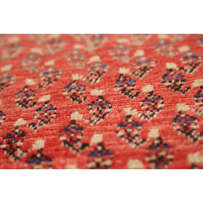 All-Over Boteh Botemir Persian Runner Rug Handmade Wool Carpet - 3'6" x 10'2"