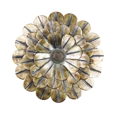 Southern Patio 23 in. H Flower Outdoor Metal Wall Decor