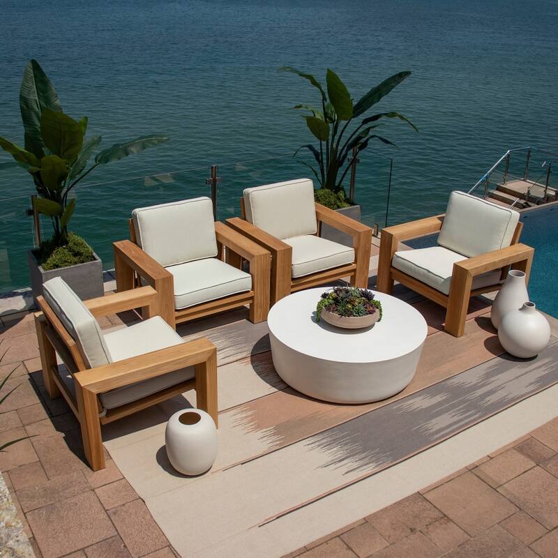 ARDEN Foam Outdoor Double Welted Deep Seat Cushion Set, 24 x 24