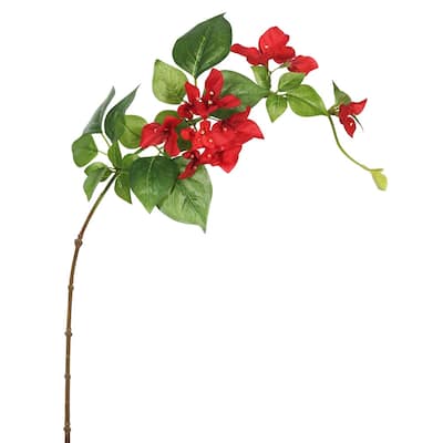 Vickerman 33" Red Bougainvillea Artificial floral Stem, Set of 3