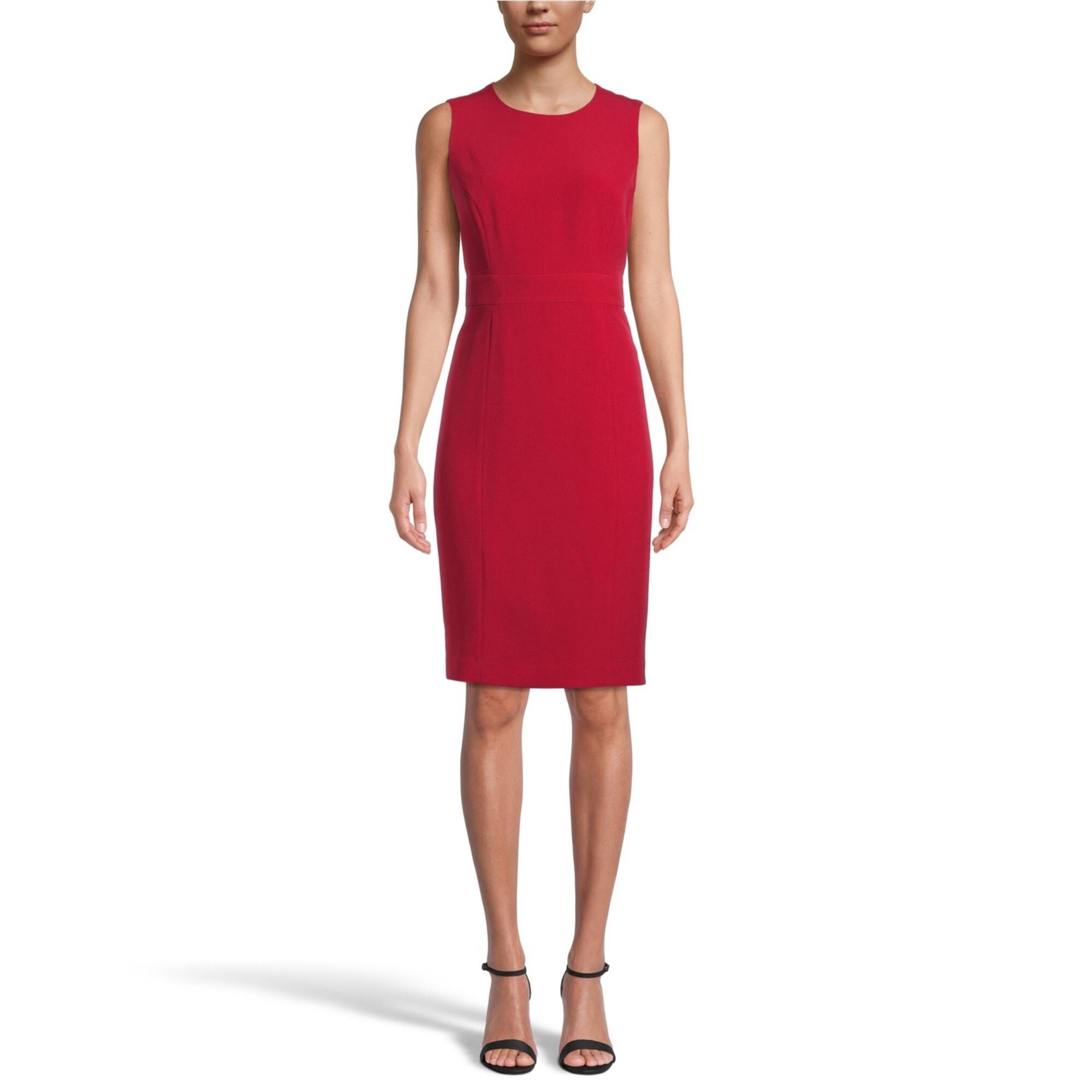 kasper red sheath dress Kasper Women's Sleeveless Seamed Waist Sheath Dress, Regular & Petite
