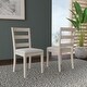 preview thumbnail 6 of 14, Hillsdale Furniture Spencer Wood Ladder Back Dining Chair, Set of 2, White Wire Brush