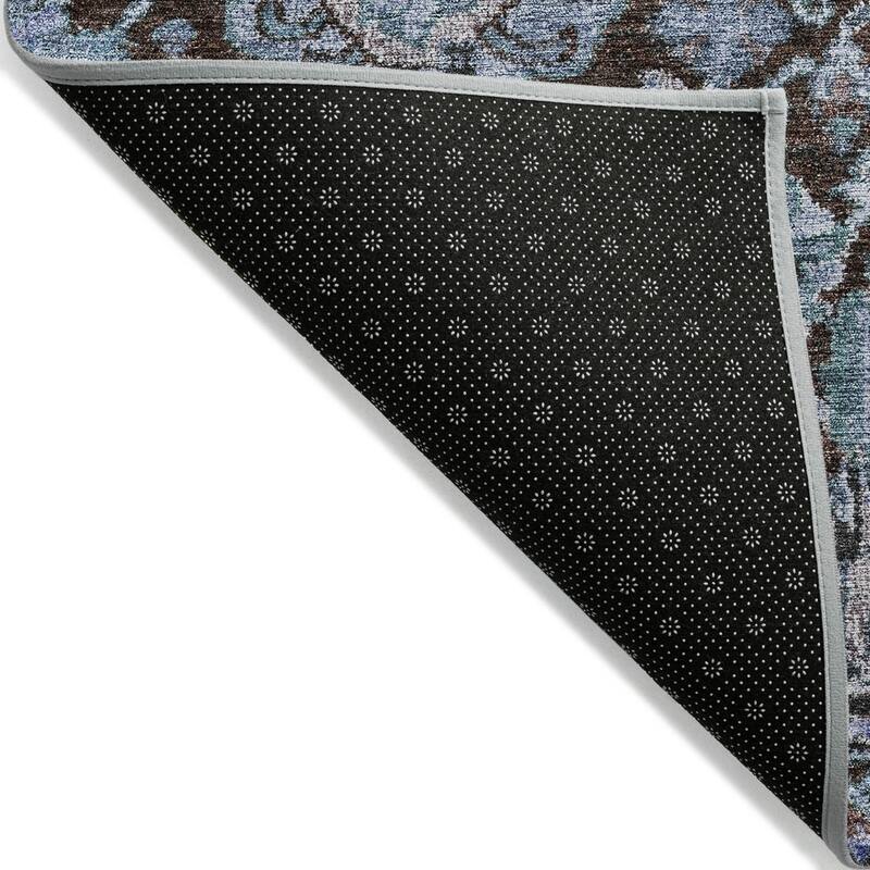 HomeRoots Damask Traditional Rectangle Outdoor Rug