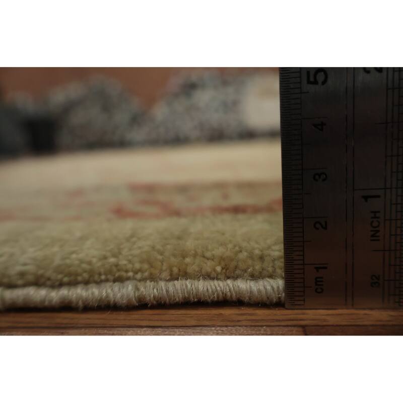 Hand Knotted Oriental 100% Wool Carpet Traditional Floral Yellow & Gold Chobi-Peshawar Area Rug - 10' 0'' X 8' 0''