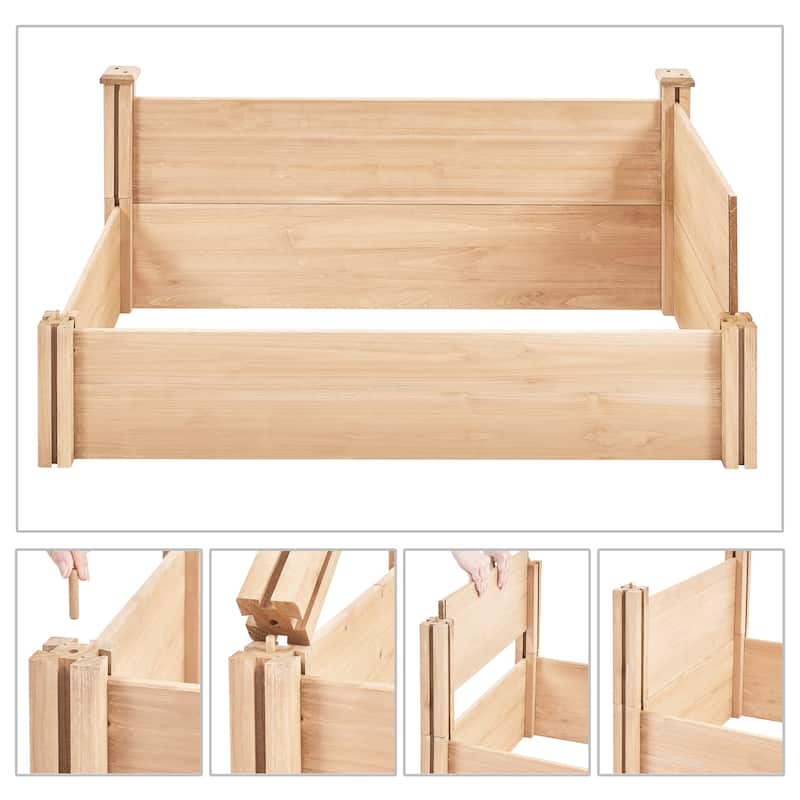 Yaheetech Wooden Raised Garden Bed Planter Box for Garden/Yard